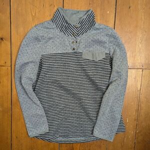 Entro Womens Pullover 1/4 snap Size Large Grey/Black